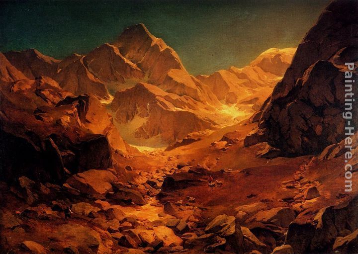 Oswald Achenbach A Mountainous Landscape